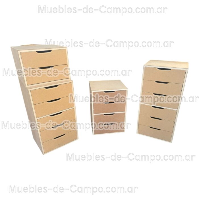 Cajonera para Interior de Placard en MDF x 6 Cajones Grandes - Imagen 4