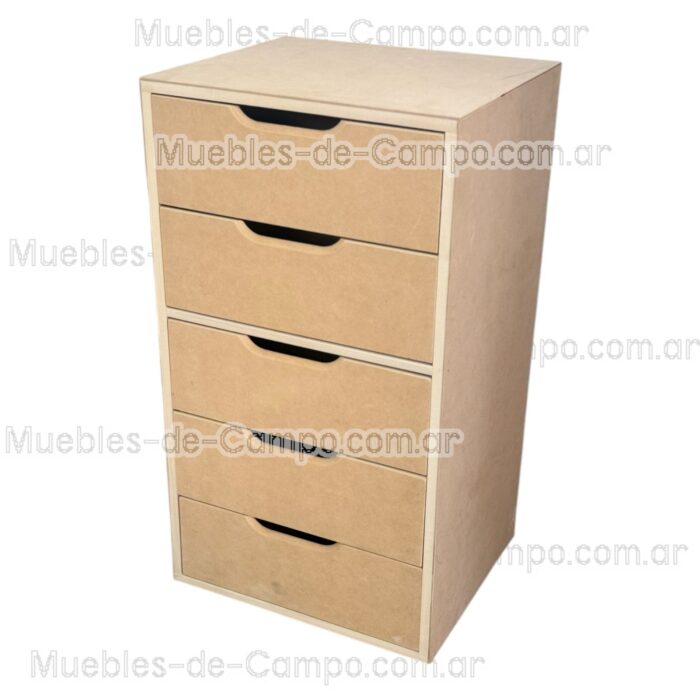 Cajonera para Interior de Placard en MDF x 5 Cajones Grandes - Imagen 2
