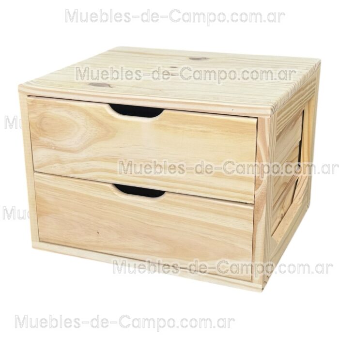 Cajonera para Interior de Placard en PINO x 2 Cajones