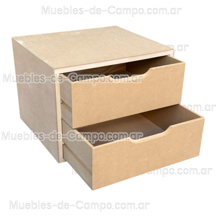 Cajonera para Interior de Placard en MDF x 2 Cajones Grandes