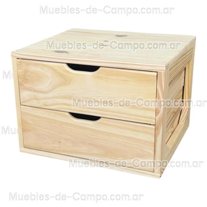 Cajonera para Interior de Placard en PINO x 2 Cajones - Imagen 2
