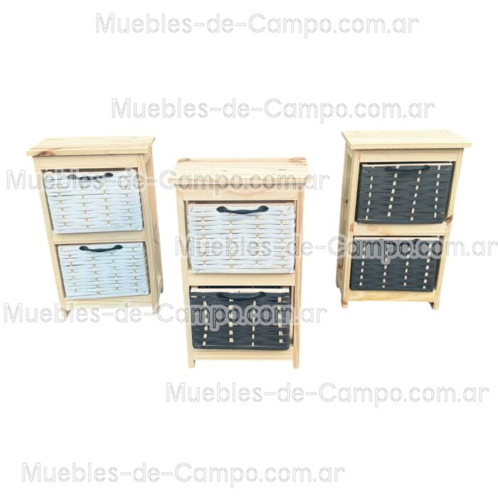 Canastero Organizador de Baño x 2 Canastos de suncho y mimbre - Imagen 8