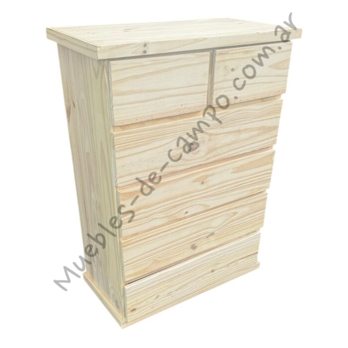 Cómoda Cajonera Chifonier 80cm 2 cajones chicos  + 4 Cajones largos - Imagen 7