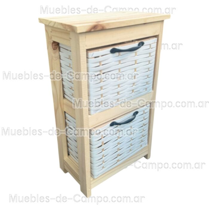 Canastero Organizador de Baño x 2 Canastos de suncho y mimbre - Imagen 6