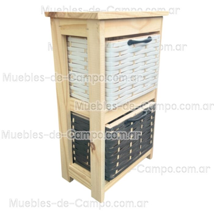 Canastero Organizador de Baño x 2 Canastos de suncho y mimbre - Imagen 5