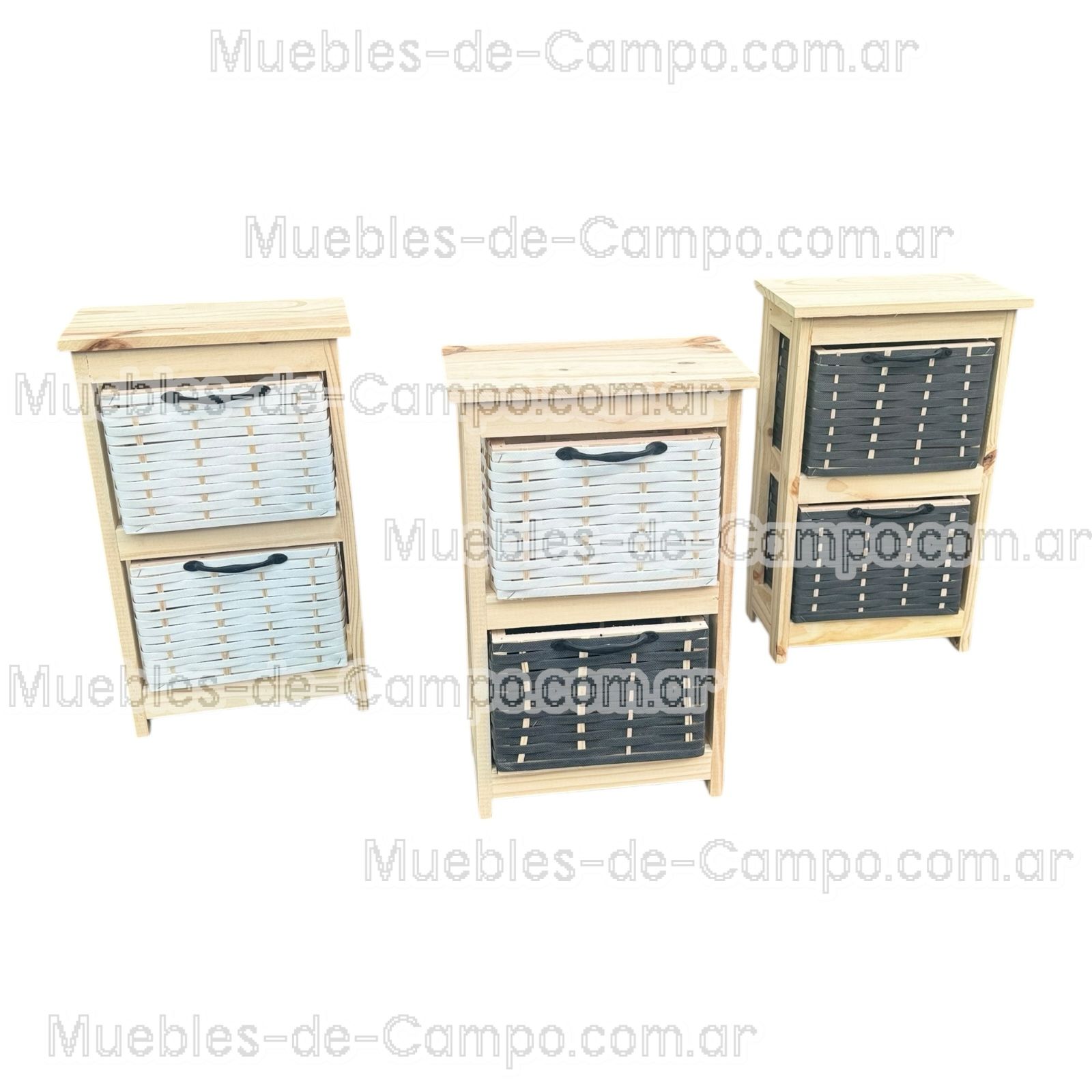Canastero Organizador de Baño x 2 Canastos de suncho y mimbre