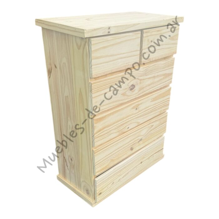 Cómoda Cajonera Chifonier 80cm 2 cajones chicos  + 4 Cajones largos - Imagen 8