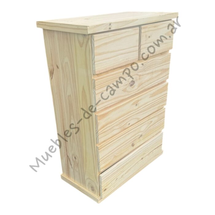 Cómoda Cajonera Chifonier 80cm 2 cajones chicos  + 4 Cajones largos - Imagen 9