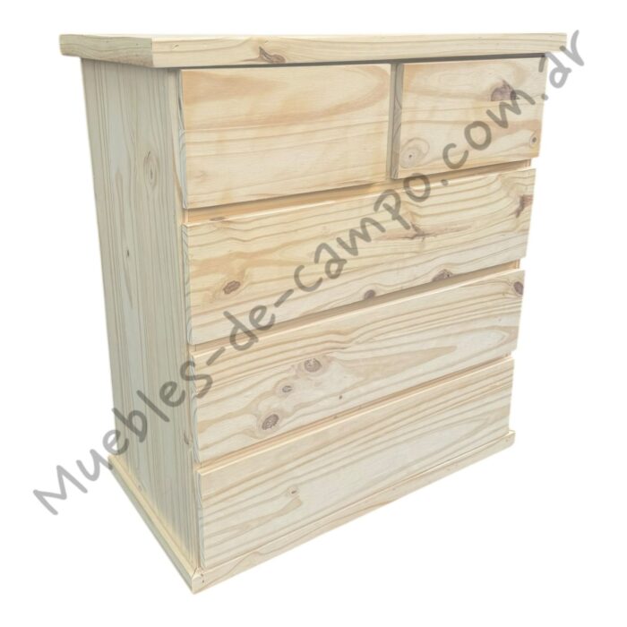 Cómoda Cajonera Chifonier 80cm 2 cajones chicos  + 3 Cajones largos - Imagen 3