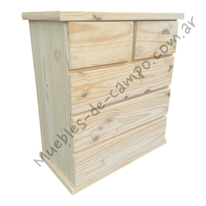 Cómoda Cajonera Chifonier 80cm 2 cajones chicos  + 3 Cajones largos - Imagen 6