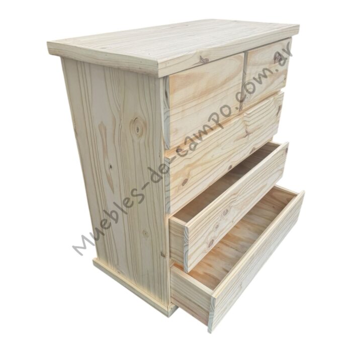 Cómoda Cajonera Chifonier 80cm 2 cajones chicos  + 3 Cajones largos - Imagen 7