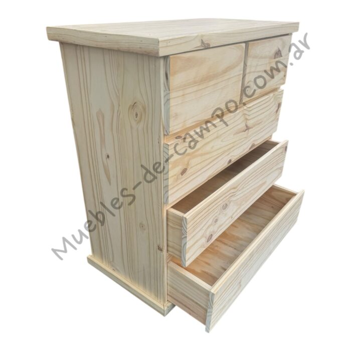 Cómoda Cajonera Chifonier 80cm 2 cajones chicos  + 3 Cajones largos