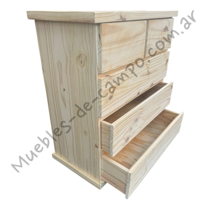 Cómoda Cajonera Chifonier 80cm 2 cajones chicos  + 3 Cajones largos - Imagen 4