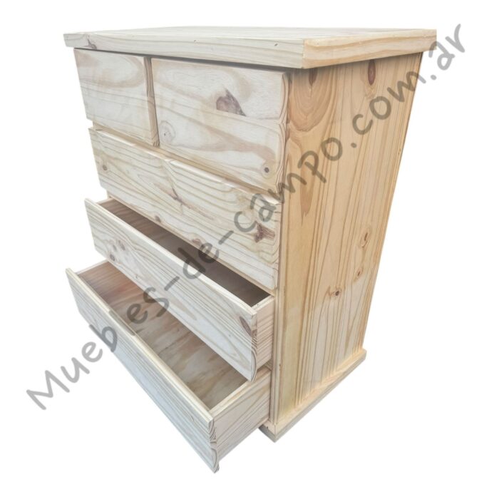 Cómoda Cajonera Chifonier 80cm 2 cajones chicos  + 3 Cajones largos - Imagen 2
