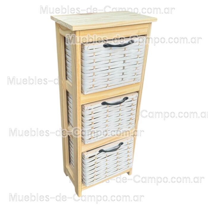Canastero Organizador de Baño x 3 Canastos de suncho y mimbre - Imagen 11