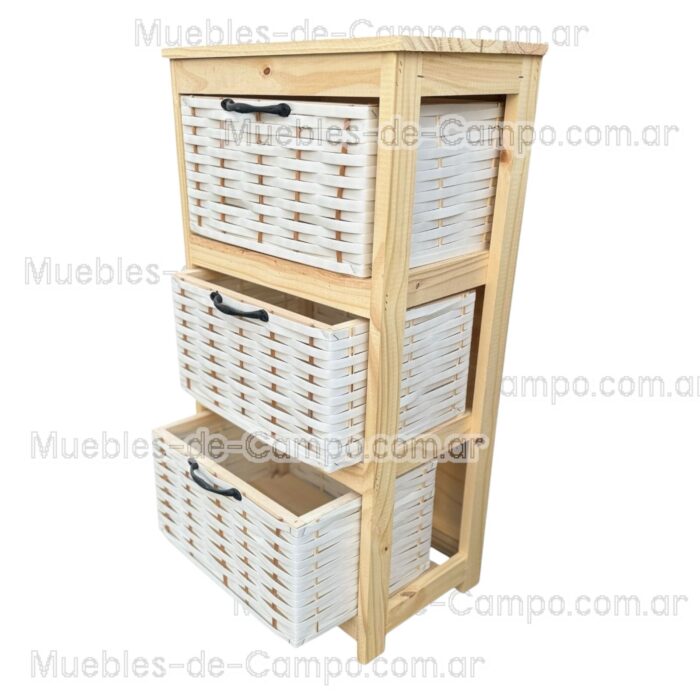 Canastero Organizador de Baño x 3 Canastos de suncho y mimbre - Imagen 10
