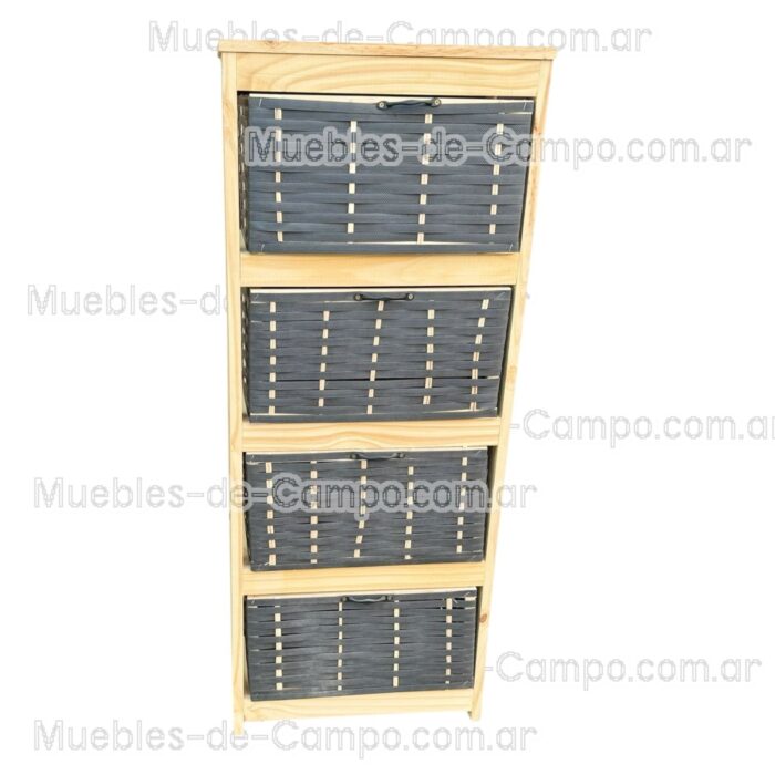 Canastero Organizador Cajonera x 4 Canastos de suncho y mimbre - Imagen 7