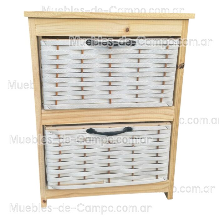 Canastero Organizador Cajonera x 2 Canastos de suncho y mimbre - Imagen 14