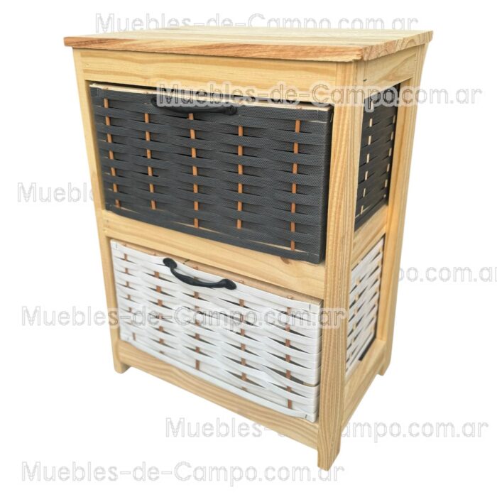 Canastero Organizador Cajonera x 2 Canastos de suncho y mimbre - Imagen 13