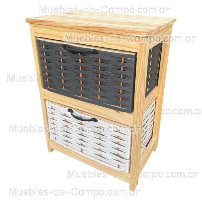 Canastero Organizador Cajonera x 2 Canastos de suncho y mimbre - Imagen 12