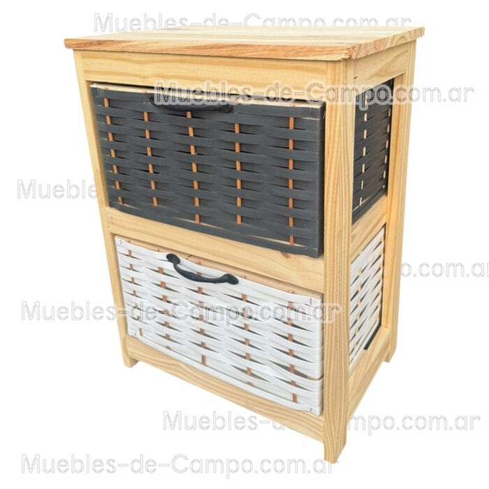Canastero Organizador Cajonera x 2 Canastos de suncho y mimbre - Imagen 11