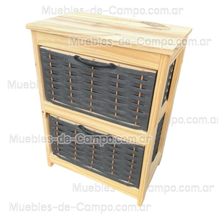 Canastero Organizador Cajonera x 2 Canastos de suncho y mimbre - Imagen 8