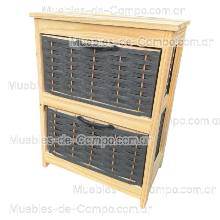 Canastero Organizador Cajonera x 2 Canastos de suncho y mimbre - Imagen 7