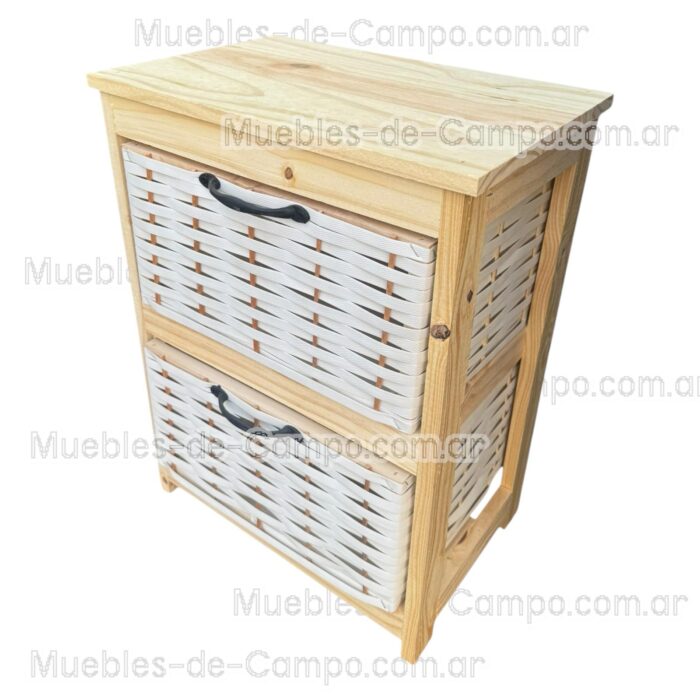 Canastero Organizador Cajonera x 2 Canastos de suncho y mimbre - Imagen 10
