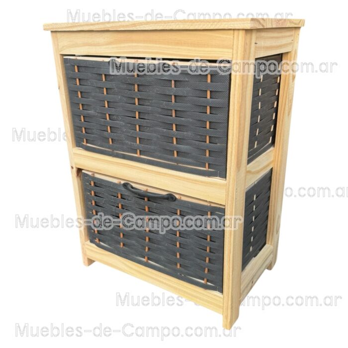 Canastero Organizador Cajonera x 2 Canastos de suncho y mimbre - Imagen 5