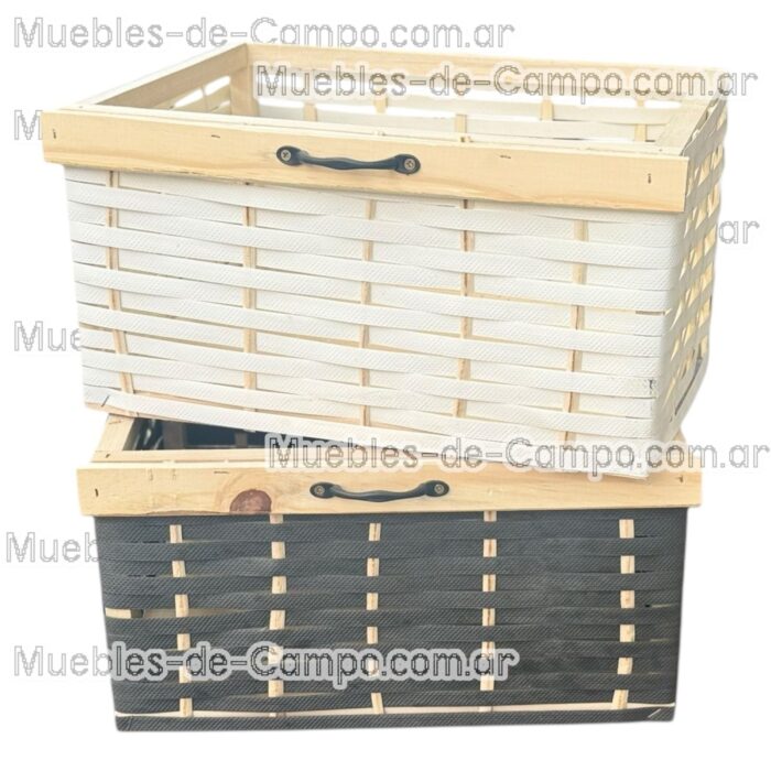 Canastos Organizadores - Mimbre y Suncho - Solución Perfecta para el Orden en Casa - Imagen 2