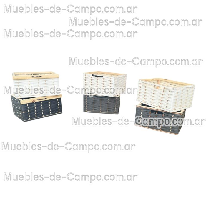 Canastos Organizadores - Mimbre y Suncho - Solución Perfecta para el Orden en Casa - Imagen 23