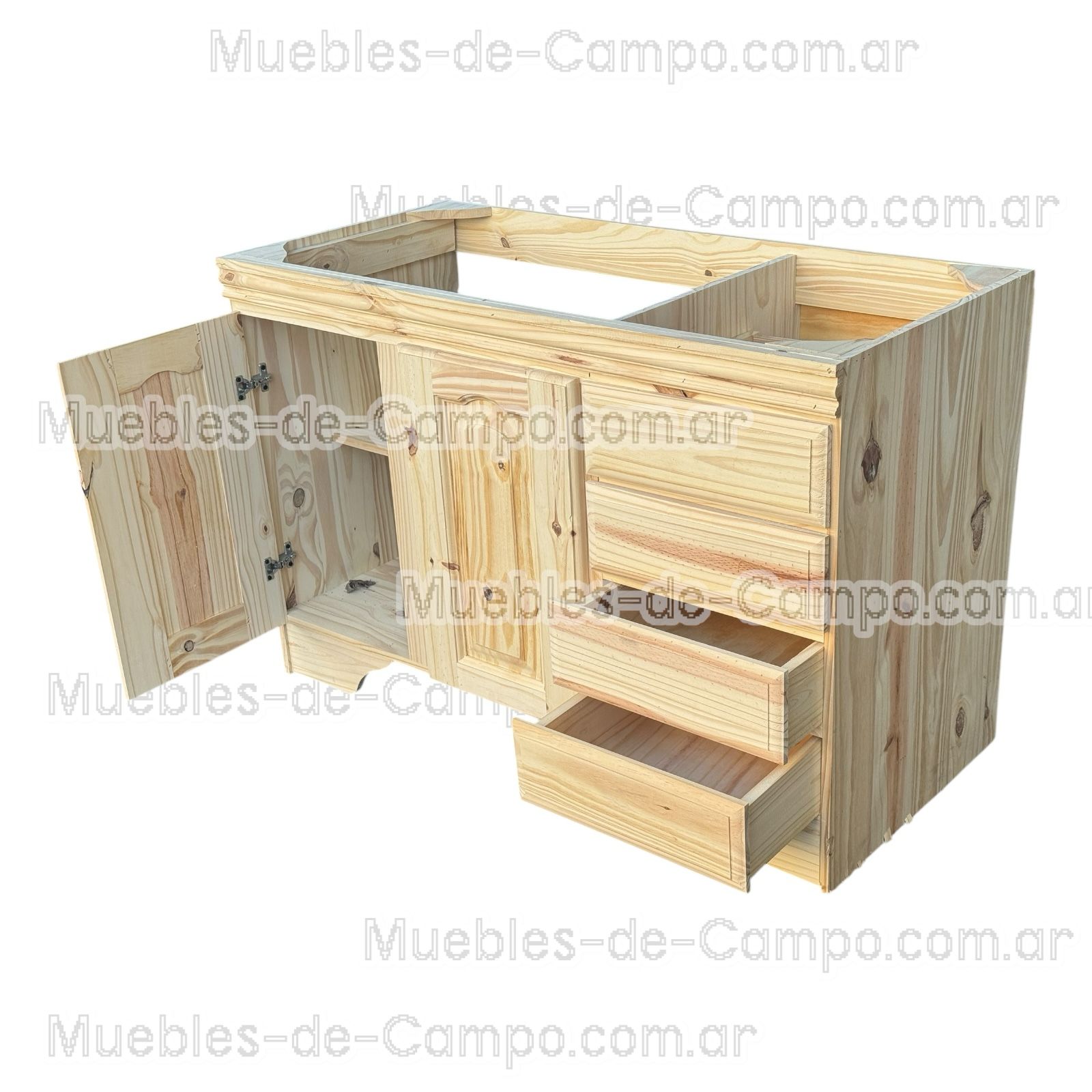 Mueble Bajomesada de pino macizo amoblamiento de cocina