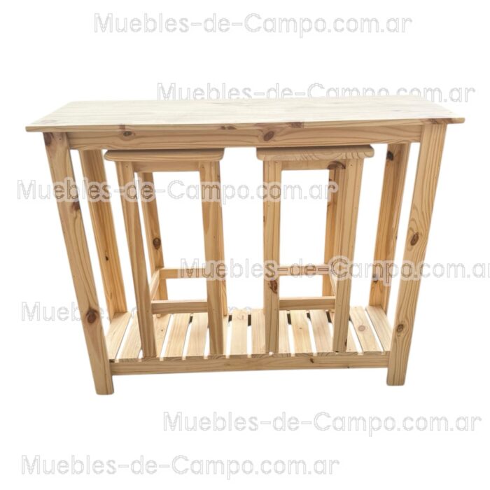 Combo Barra desayunadora con Dos Banquetas - Imagen 7