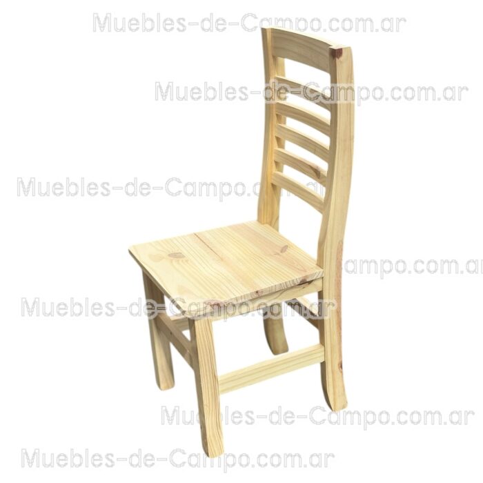Silla de pino Anatomica reforzada super curva con 6 fajas
