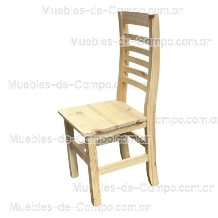Silla de pino Anatomica reforzada super curva con 6 fajas