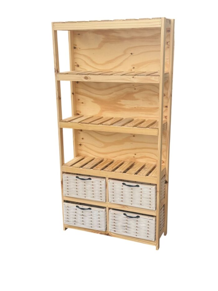 Mueble organizador con canastos